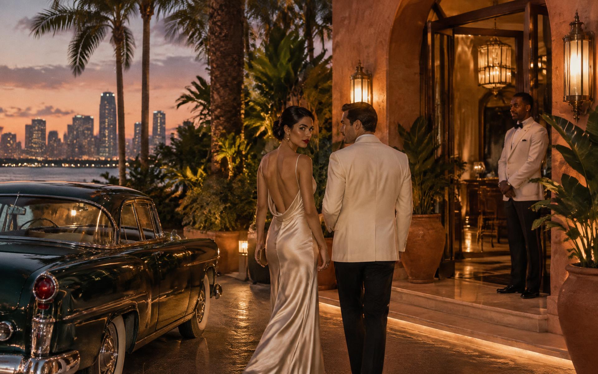 Guests arriving at VIDA Edgewater at dusk
